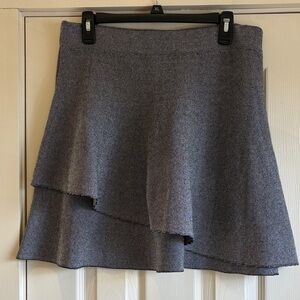 Zara | A-Symmetrical Flare Skirt Size XL Black & White Patterned